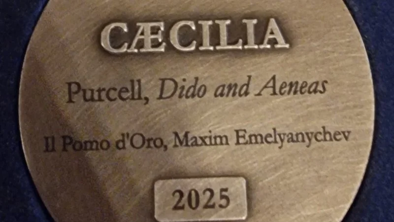 Purcell's Dido & Aeneas Named Among the 12 Best Recordings of 2025 by the Caecilia Prize
